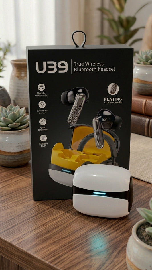 U39 Wireless Bluetooth Earbuds with Charging Case – Hi-Fi Stereo Sound & HD Calling Earphones