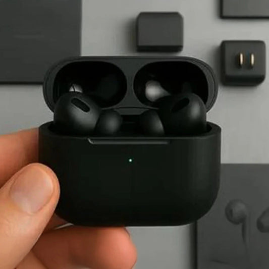 Black AirPods Pro 2 Wireless Bluetooth Earbuds with charging case